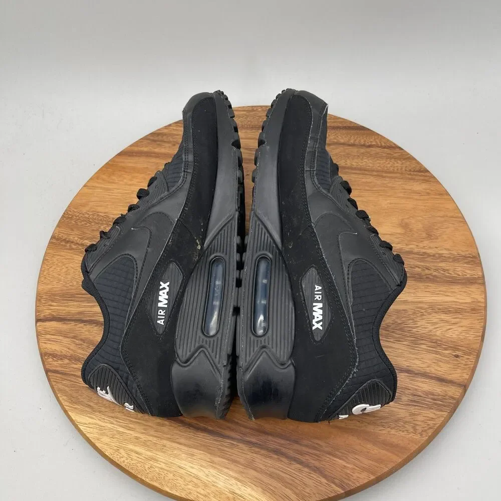 Nike Air Max 90 Essential Mens Size 13 Triple Black Running Comfort Walking Gym